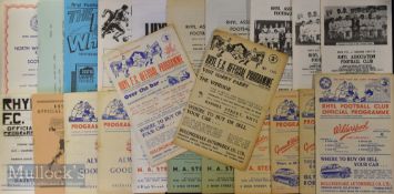 Selection of Rhyl FC home match programmes to include 1950/51 Llanrwst Town (Welsh League), 1951/