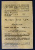 1947/48 Welsh League Aberdare Town v Abercynon match programme 30 August 1947, 4 pager. Has edge