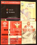 Wales Rugby Programmes (5): Some worn, homes v Japan 1983. Argentina 1976, President’s XV (new