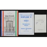 Special Italy v France etc Rugby Bundle (3): Scarce Italy- France 1964 programme (RW Gilliland,