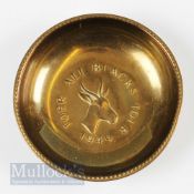 1949 All Blacks Rugby Tour of South Africa Small Tray/Dish: Attractive 3” diameter copper ashtray or