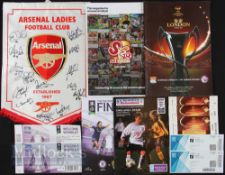 Ladies Football: 2011 Woman’s Champions League official programme match tickets (6); Olympics