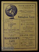 1936/37 Chesterfield v Nottingham Forest Div. 2 football match programme 13 February, slight mark,