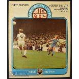 1976/77 Manchester City v Derby County Div. 1 match programme; 4 December 1976 famous for the advert