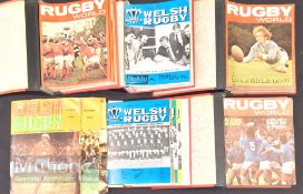 1972-79 Rugby World & Welsh Rugby Magazines Bound Vols (6): In the ‘official’ red hard binders