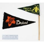 Rare 1963 Rugby Fans’ Felt Pennants for hosts South Africa and for Boland from the Wallabies Tour