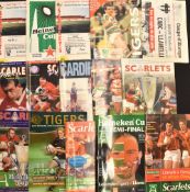 Llanelli Scarlets European Cup programmes 1996-2004 (21): In date order inc some aways and a