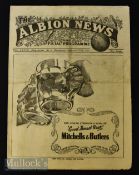 1945/46 War League South West Bromwich Albion v Luton Town football proramme12 September, fold,