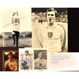 Selection of Dai Davies (1948-2021) Owned Football Photographs and Signed Postcards all previously