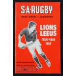 1980 South African Rugby Yearbook inc 1st Test Programme v British Lions: The SARB’s yearbook with