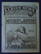 1933/34 West Bromwich Albion reserves v Blackpool Central League match programme 27 January, has