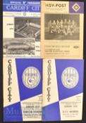 Cardiff City in Europe Football programmes featuring 65 v Real Zaragoza, 68 v Torpedo Moscow, v H.