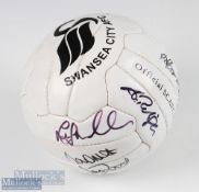 Swansea City Squad hand signed football from the 2000s, Angel Rangel etc. VG