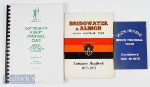 Rugby Books, UK Club Histories B (3): 1993 Nottingham RFC History, Stats & Player Info, ring