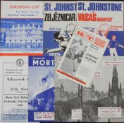 Selection of European football match programmes 1963/64 Copenhagen Select v Arsenal, Hearts v