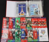 1996-2001 Wales Rugby Programme Collection (Qty): To inc the Welsh involvement in their ‘own’ RWC of