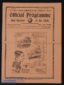 Pre war 1938/39 Tottenham Hotspur v Fulham Div. 2 match programme 15 October; fold, kept flat, small