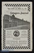 1932/33 Fulham v Tottenham Hotspur Div. 2 match programme 10 December; covers loose, tear to front