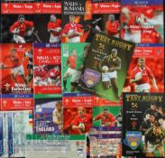 2000-2002 Great Wales Rugby Programme etc Collection (16): All Wales’ programmes home & away, inc