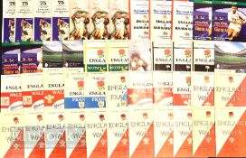 England Home International Rugby Programmes (95): With some duplication, great selection of