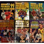 6x Merlin Collection Football Sticker Albums including 95, 96, 97, 98, Kick Off 98/99 and 99 all