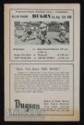 1949 South Africa v NZ Rugby Test Programme: Issue from the All Blacks 2nd test of this famous