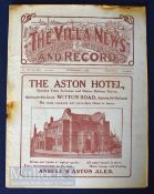 1922/23 Aston Villa v West Bromwich Albion Div. 1 football programme 9 September 1922, rusty staple,