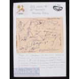 Autographs, 1937 Rugby Springboks in NZ (20): Danie Craven and 19 others from the hugely