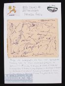 Autographs, 1937 Rugby Springboks in NZ (20): Danie Craven and 19 others from the hugely