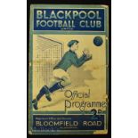 1933/34 Blackpool v Bolton Wanderers Central League football match programme 14 April; has fold,