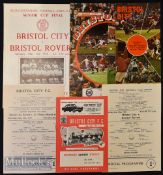 Gloucestershire Senior Cup Final football programmes Bristol City v Bristol Rovers 1953/54, 1959/60,
