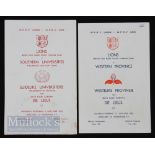 Scarce 1962 British Lions Rugby Programmes (2): 1962 issues for the Lions v Western Province and for