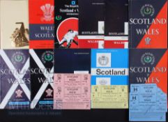 Scotland & Wales Rugby Programmes/Tickets etc (17): Great run of homes v the Welsh 1955-1967, 1971 &