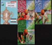 RWC 1991 & 1995 Rugby Programmes (4): Issues from 1991: the Final. England v winners Australia;