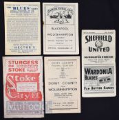 Collection of Wolverhampton Wanderers away football programmes to include 1945/46 Birmingham City