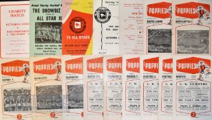 Selection of Kettering Town home football match programmes to include 1956/57 Merthyr Tydfil 1957/58