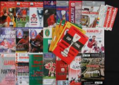 Llanelli WRU Cup Rugby Programmes 1974-2003 (26): Great variety from several finals (inc 1974, &