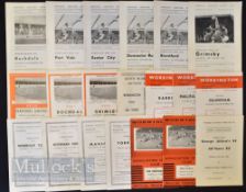 Selection of Workington home match football programmes to include 1958/59 All Stars XI (Aitken