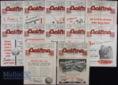1949 Golfing and Ladies Golf monthly magazines (12) – a complete run covering all the major
