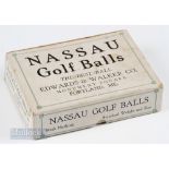 Scarce Edwards ad Walker Co Portland ME, Nassau Golf Ball Box for 12- described as mesh pattern