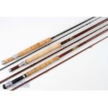 3x Fly Rods (3) – Claude and Rivex Ltd 1976 carbon The Ultimate 9ft 2 piece, line 7#, made in