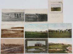 Collection 9x of Scottish related Golfing Postcards incl’ Broughty Ferry, Leven Golf House, Lundin