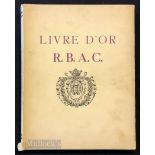 Scarce 1950 “Livre D’Or du Royal Beerschot Athletic Club, Antwerp” Book celebrating the fiftieth