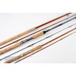 3x Various Spinning Rods – Roddy hollow glass 8ft 2 piece, Army & Navy Stores Ltd “The Eden” 10ft