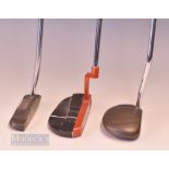 3x interesting modern putters – Nicklaus Millennium Prototype two piece metal mallet head putter;