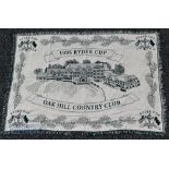 Rare 1995 Ryder Cup Oak Hill USA Fabric Throw – a special gift given to only the players and