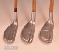 3x Standard Mills alloy mallet head putters – RNG model, FGI model both with shortened hosels and