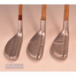 3x Standard Mills alloy mallet head putters – RNG model, FGI model both with shortened hosels and