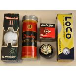 Early Dunlop Sixty Five Golf Ball Tin for 3 and later Dunlop Golf Balls – to incl 3x Dunlop