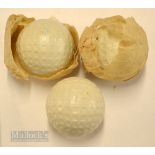 3x Good Large Dunlop Square Mesh Golf Balls – 2x still with some of the original paper wrapping –